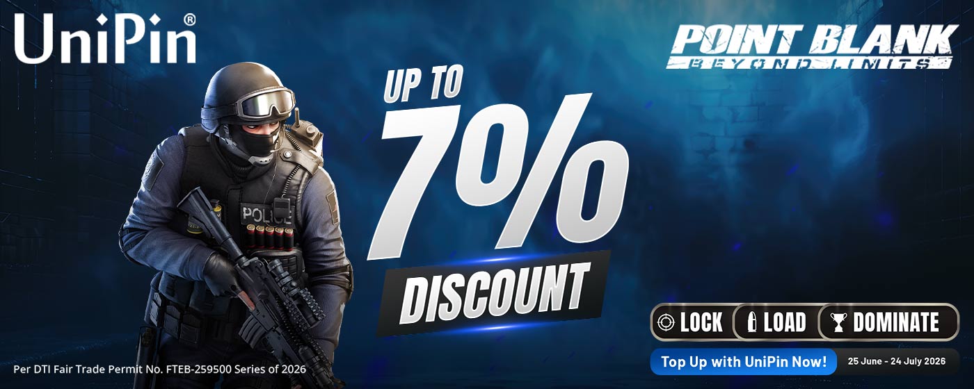 Get Up To 7% Cashback on UniPin Credits (PH)
